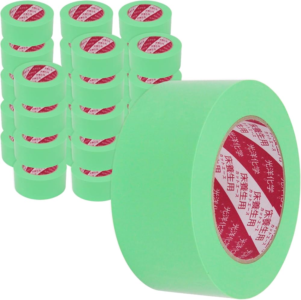 カットエース　養生テープ　50mm×50m巻　30巻セット Amazon | 光洋化学 養生テープ カットエース FG 緑 中粘着 50mm×50m 30